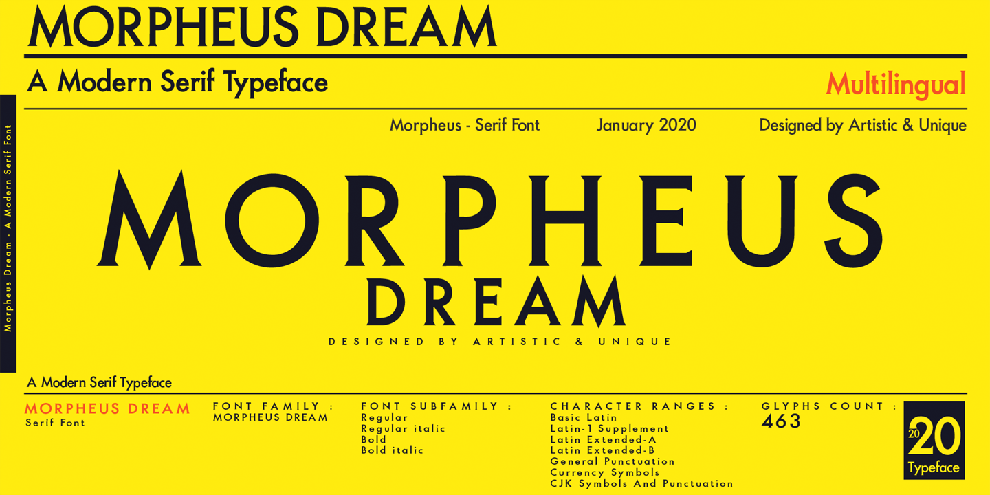 Przykład czcionki Morpheus Dream Bold Italic